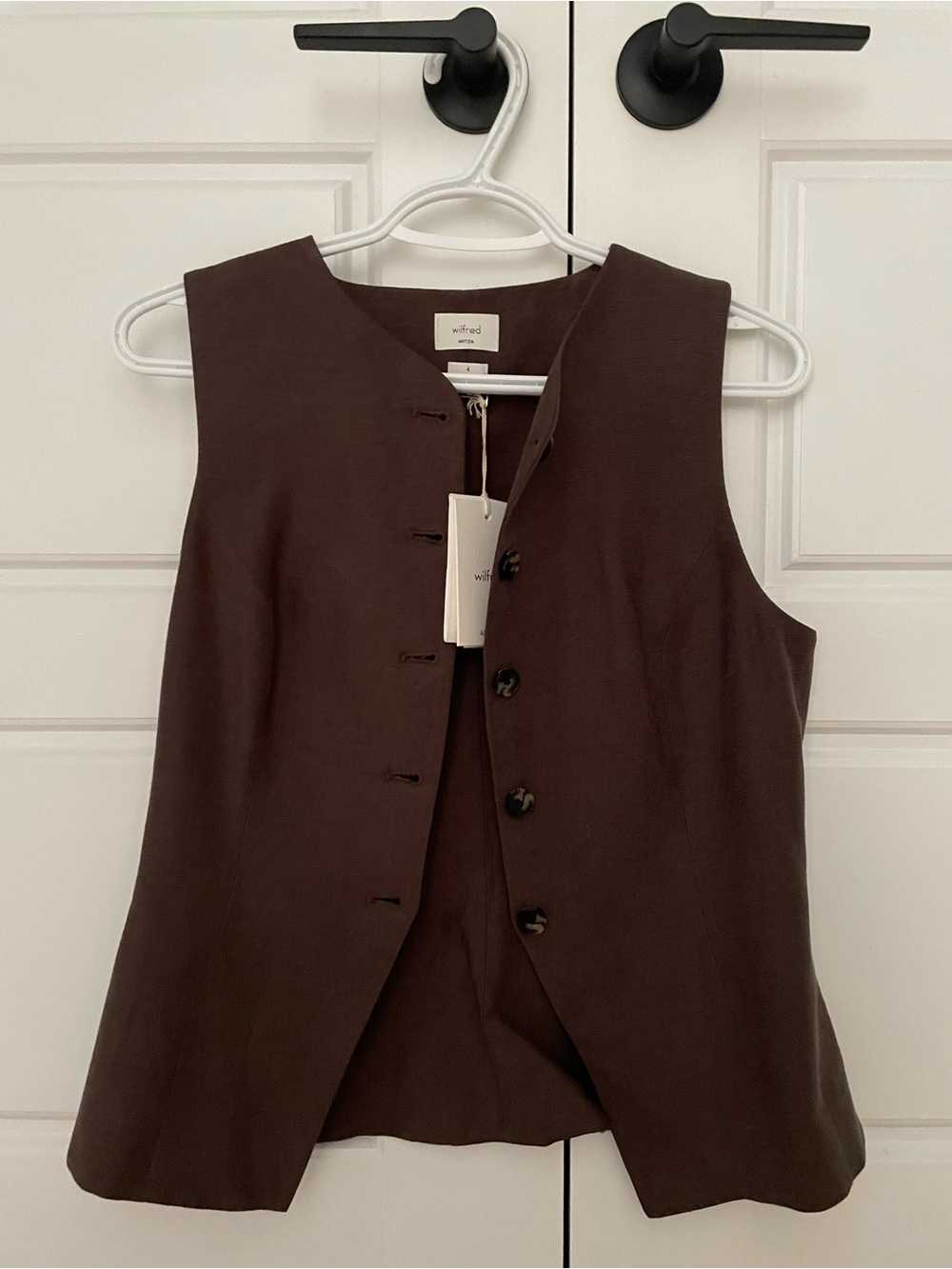 Wilfred Cruise Linen Regal Vest slim fit
